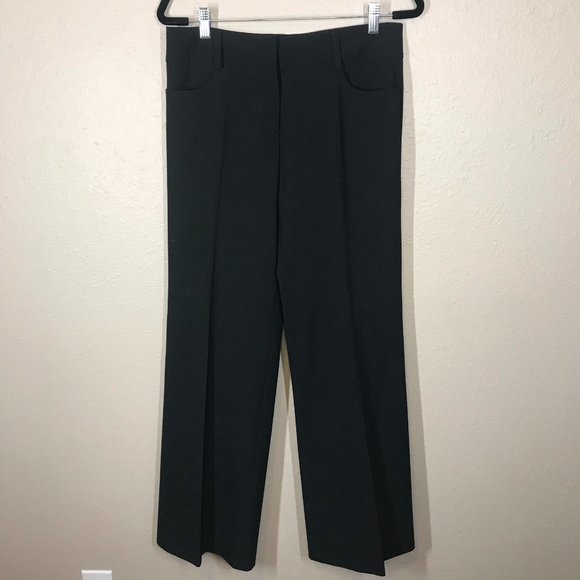Trina Turk Black Straight Leg 33" Inseam Trousers - Picture 1 of 6